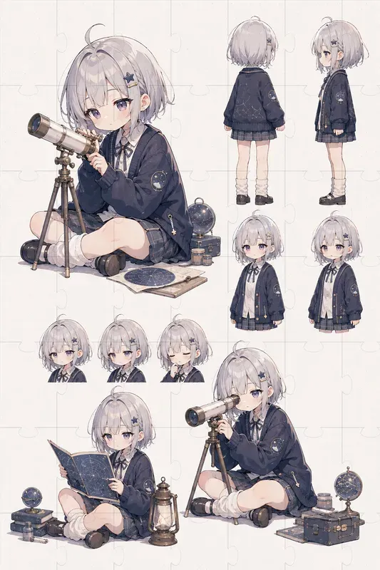 Chibi Anime Character Design Sheets