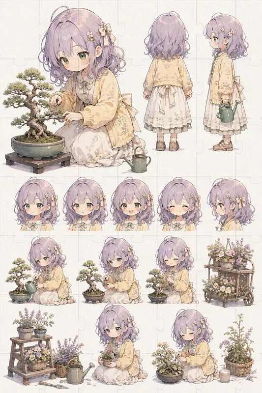 Chibi Anime Character Design Sheets