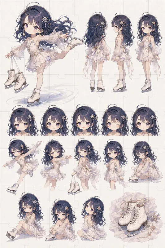 Chibi Anime Character Design Sheets