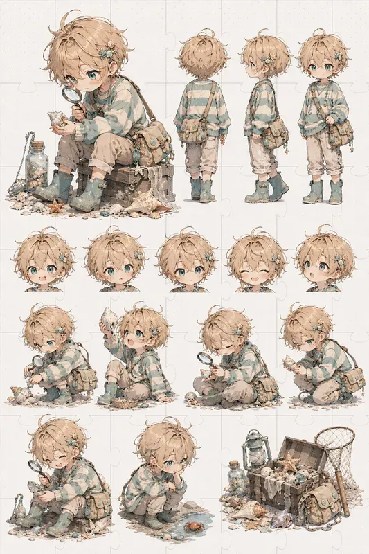 Chibi Anime Character Design Sheets