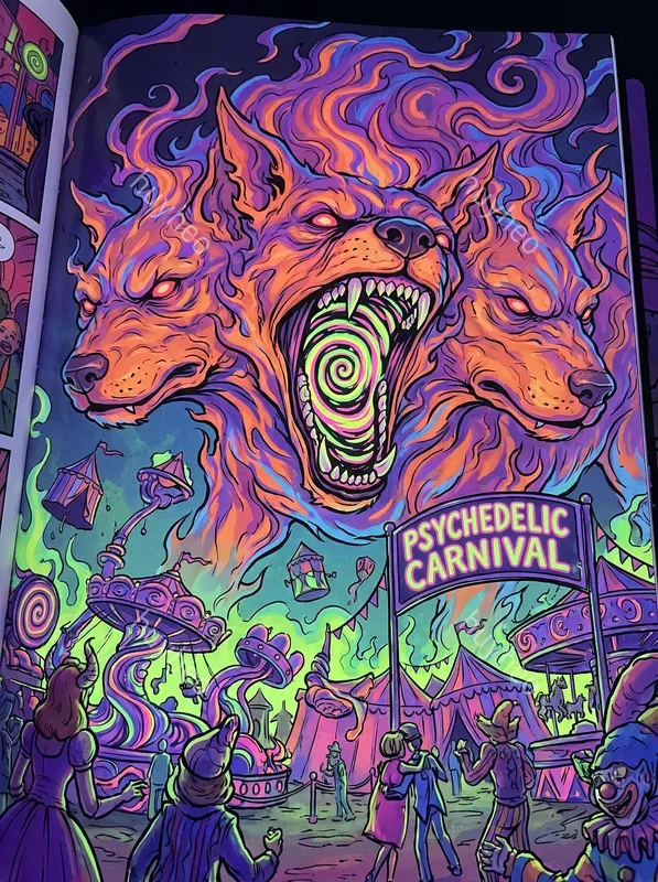 Psychedelic Kaiju Card Illustrations