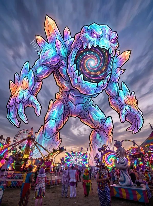 Psychedelic Kaiju Card Illustrations