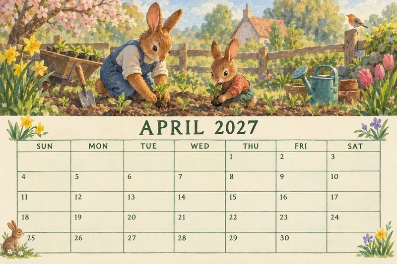 Storybook 2027 Calendar Printable Pages