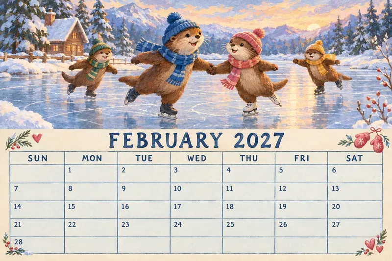 Storybook 2027 Calendar Printable Pages