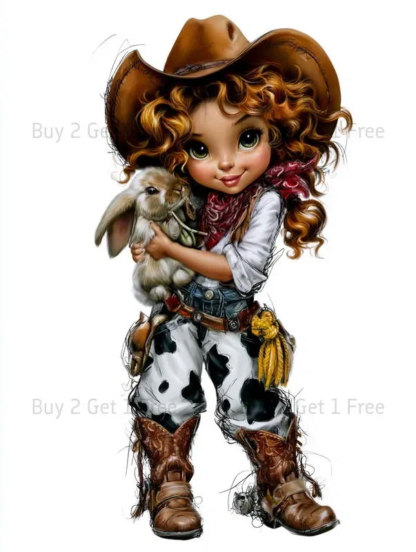 Cute Western Cowgirl Clipart