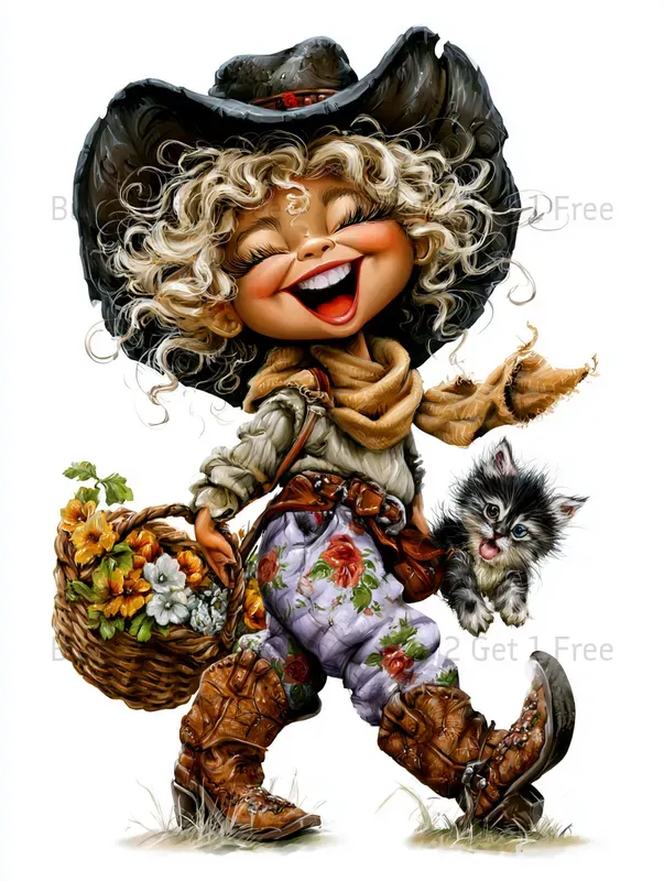 Cute Western Cowgirl Clipart