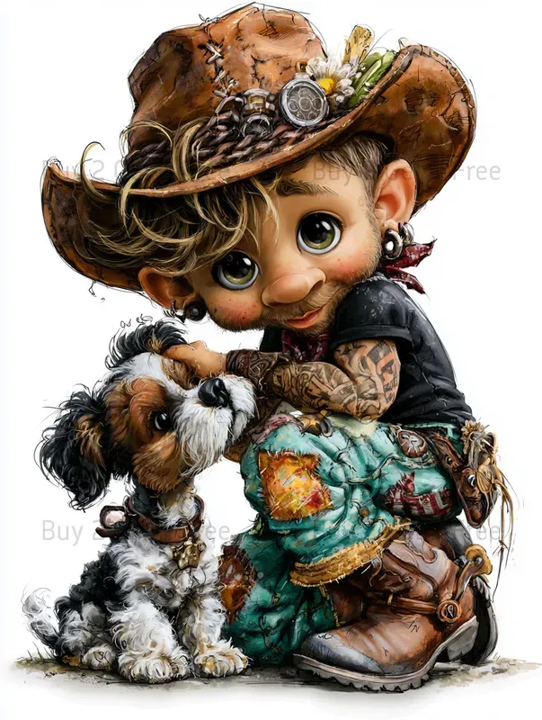 Cute Western Cowgirl Clipart