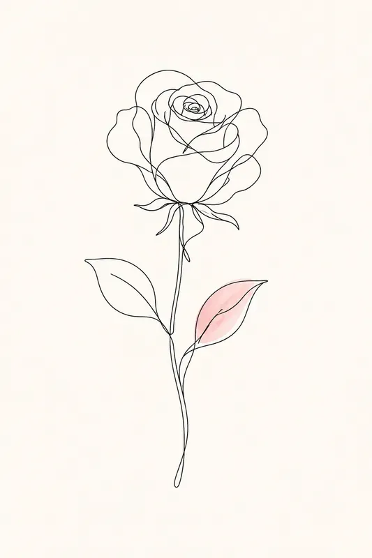 Botanical Lines Minimalist Line Art