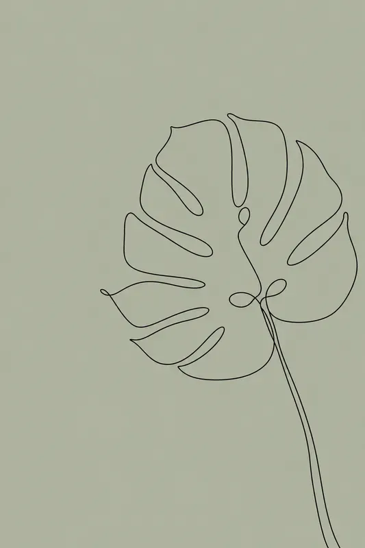 Botanical Lines Minimalist Line Art