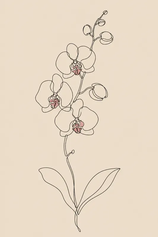 Botanical Lines Minimalist Line Art