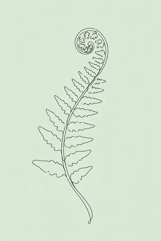 Botanical Lines Minimalist Line Art