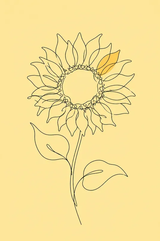Botanical Lines Minimalist Line Art