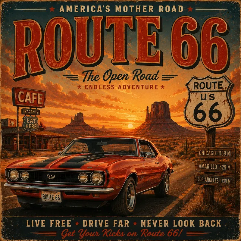 Retro Usa Tourism Art