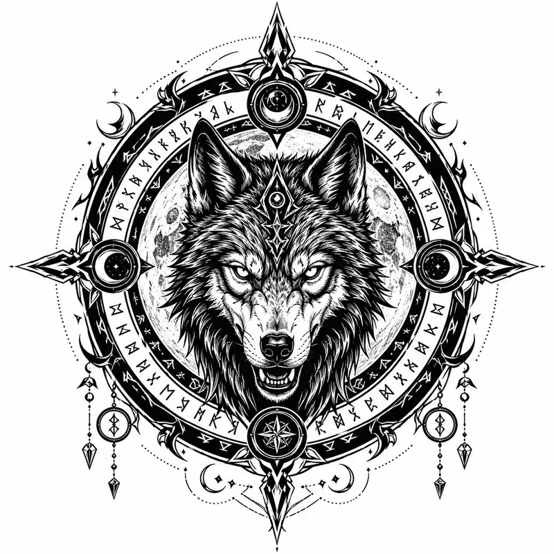 Tribal Blackwork Emblem Generator