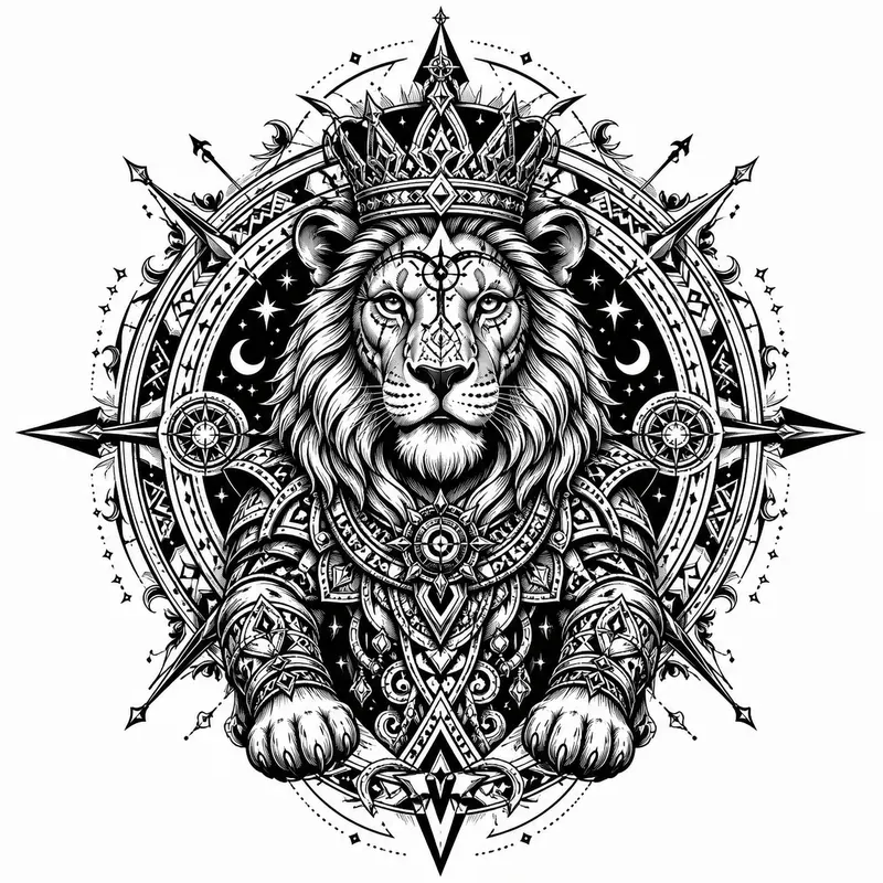 Tribal Blackwork Emblem Generator