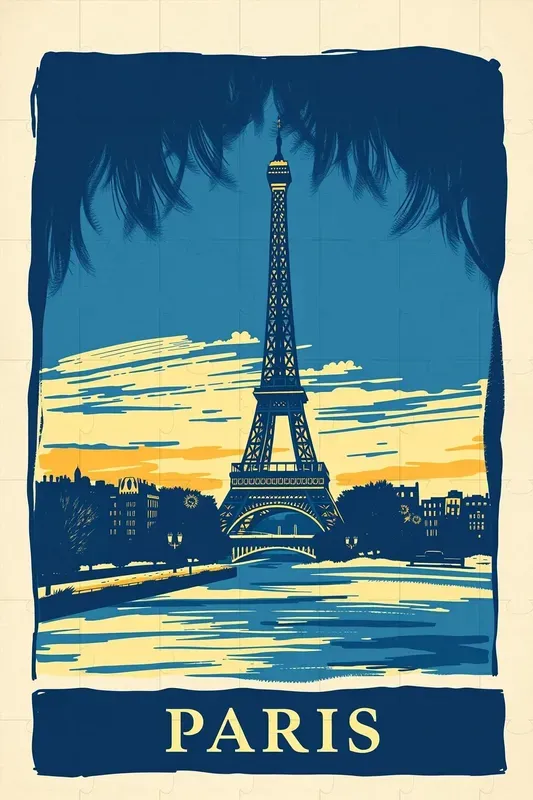 Handdrawn Vintage Travel Posters