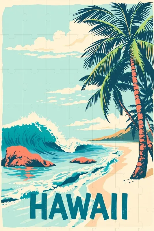 Handdrawn Vintage Travel Posters