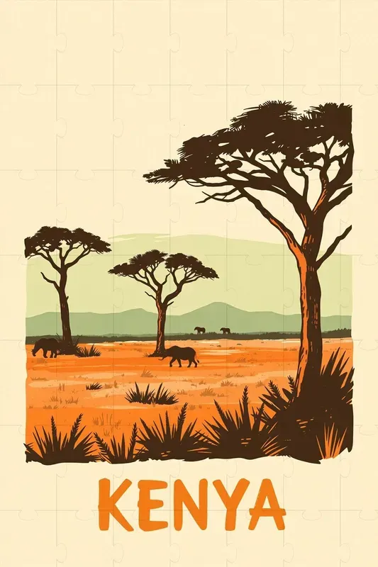 Handdrawn Vintage Travel Posters