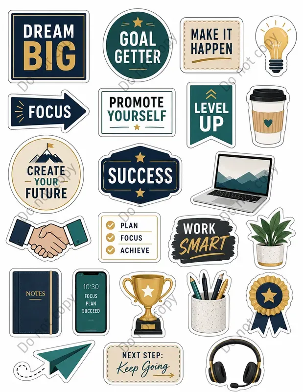 Vision Board Kit Cutout Sheets