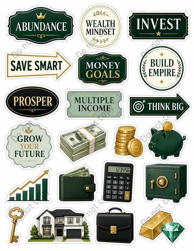 Vision Board Kit Cutout Sheets