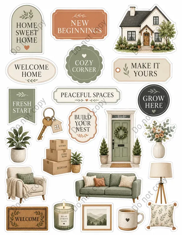 Vision Board Kit Cutout Sheets