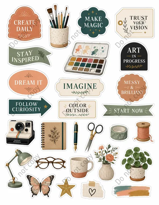 Vision Board Kit Cutout Sheets