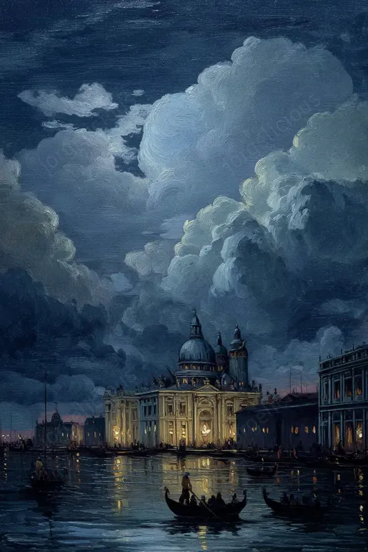 Dramatic Landmark Oil Paintings