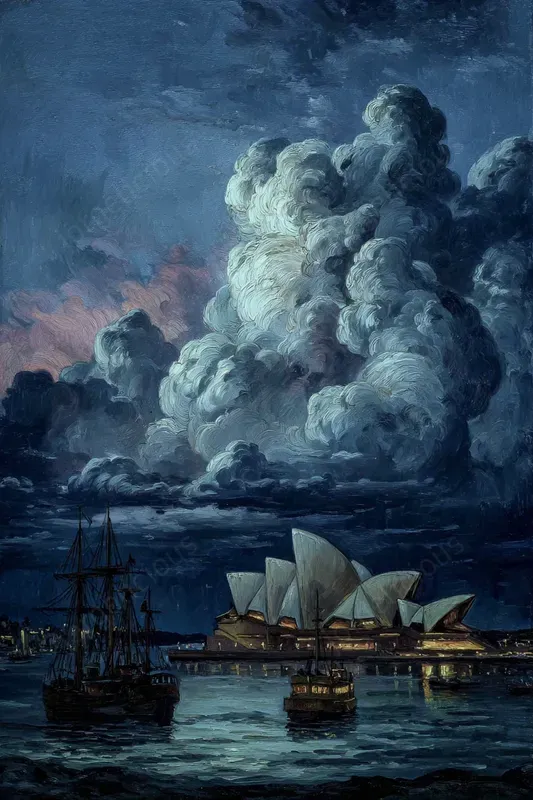 Dramatic Landmark Oil Paintings