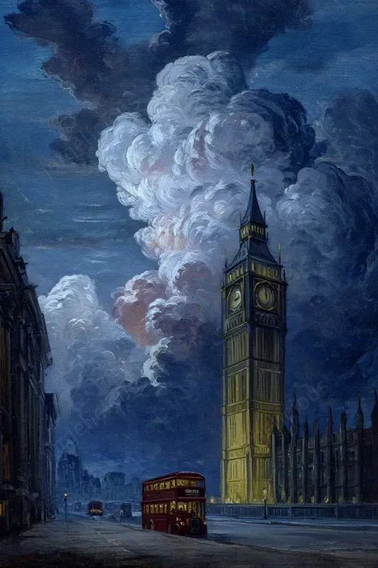 Dramatic Landmark Oil Paintings