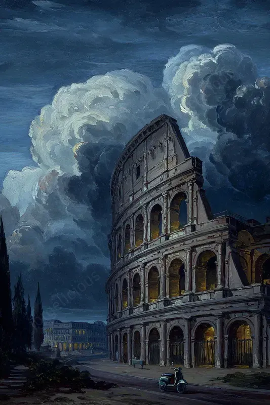 Dramatic Landmark Oil Paintings