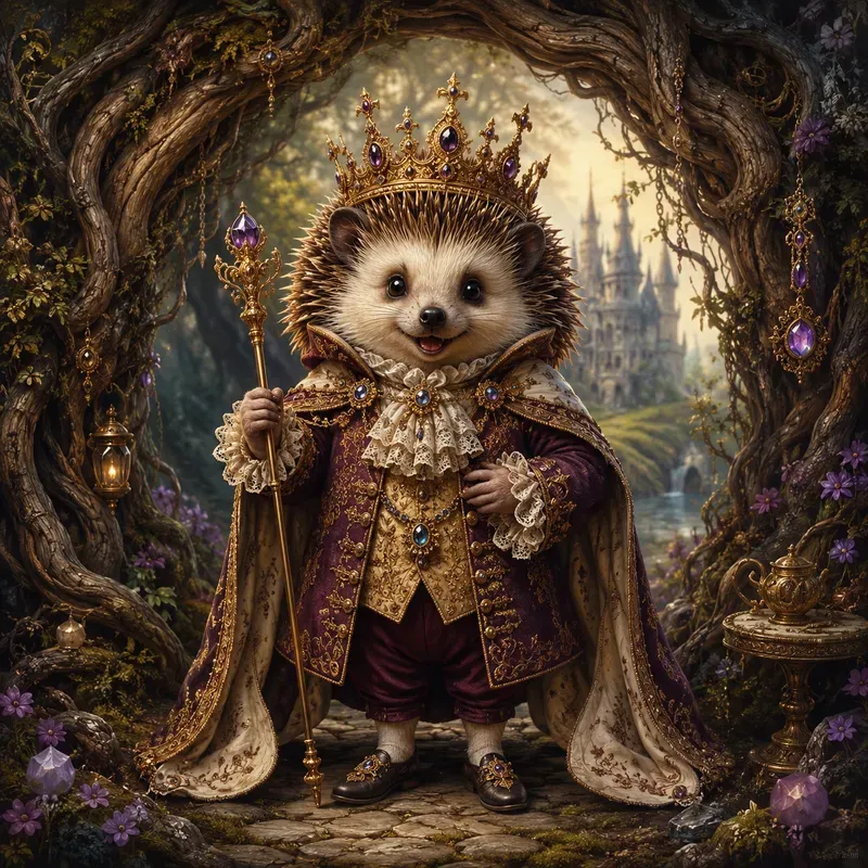 Whimsical Royal Creature Portraits