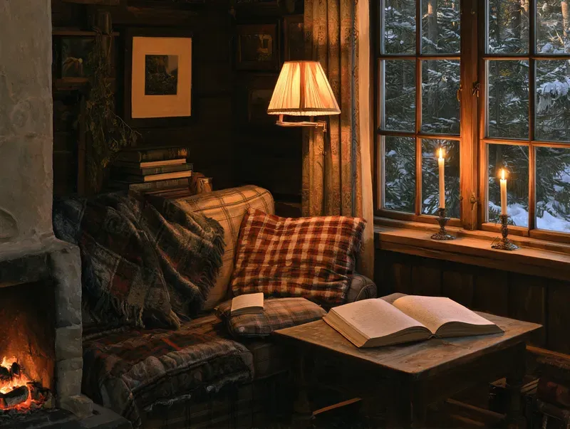 Cozy Autumn Interior Art Generator