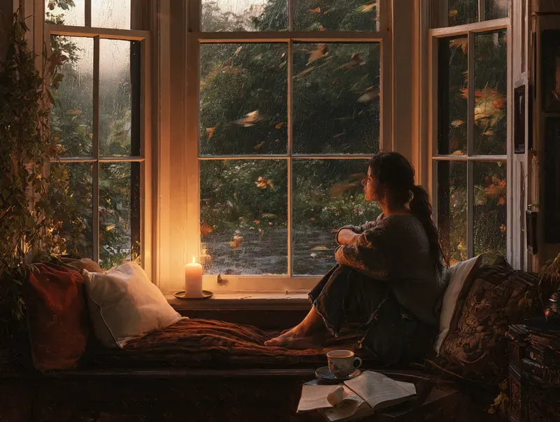 Cozy Autumn Interior Art Generator