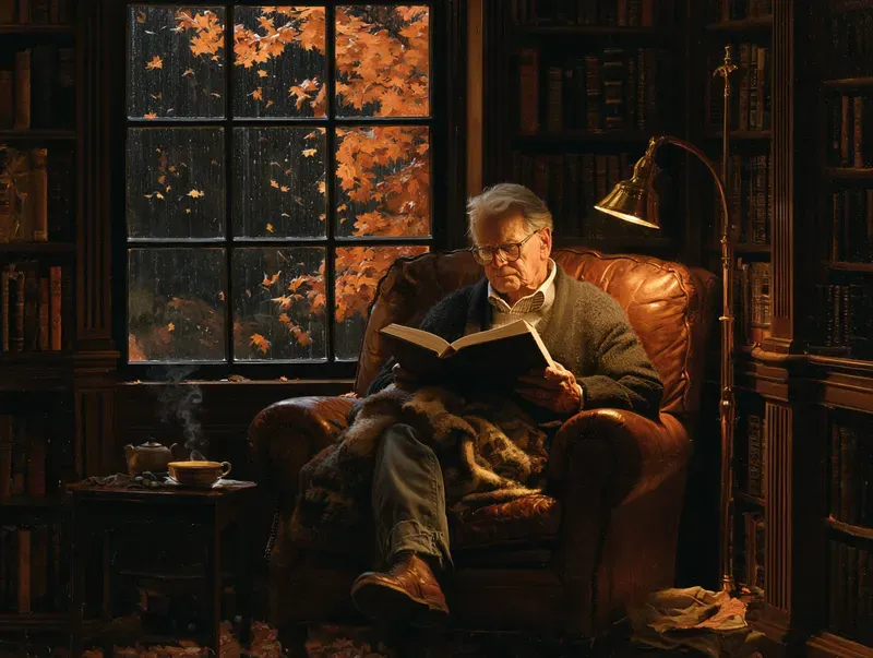 Cozy Autumn Interior Art Generator