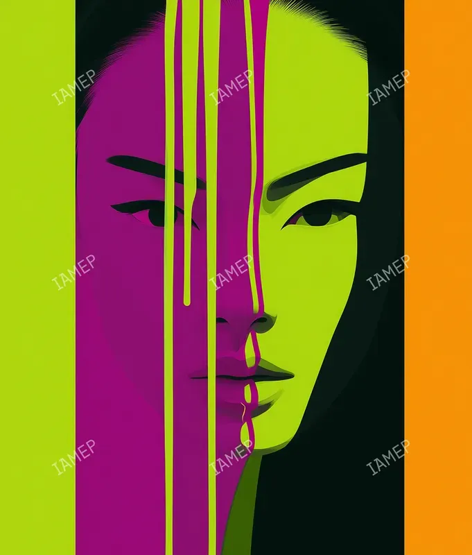 Neon Drip Pop Art Portraits