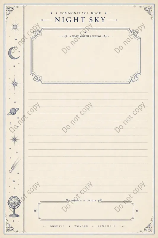 Commonplace Quote Journal Pages