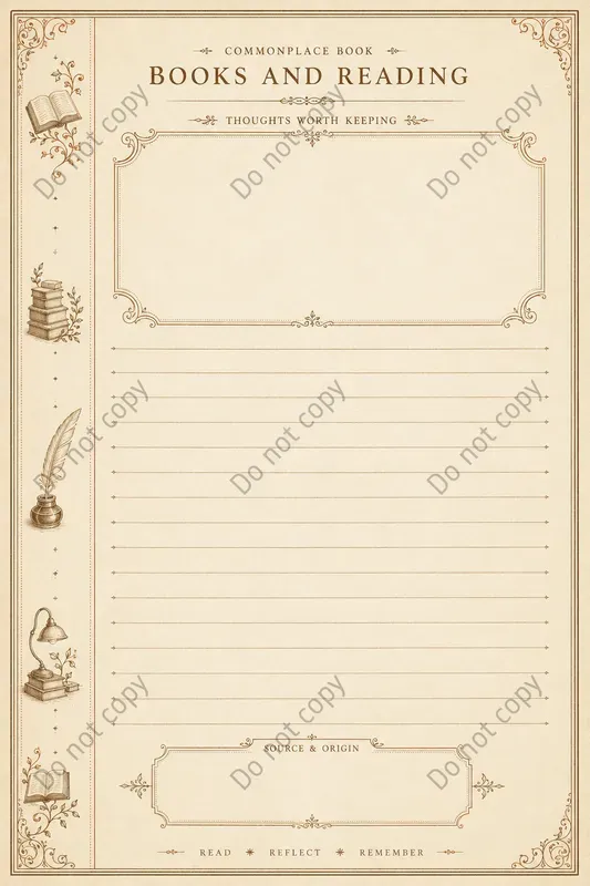 Commonplace Quote Journal Pages