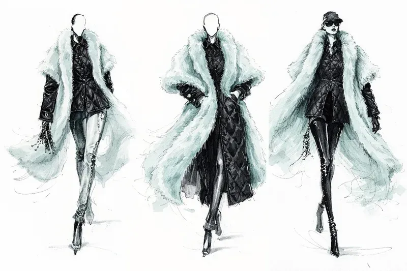Fashion Book Look Sketches