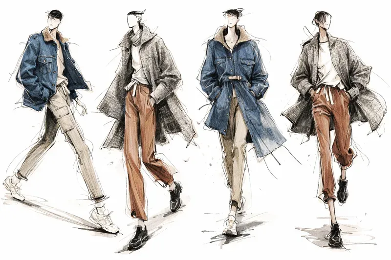 Fashion Book Look Sketches