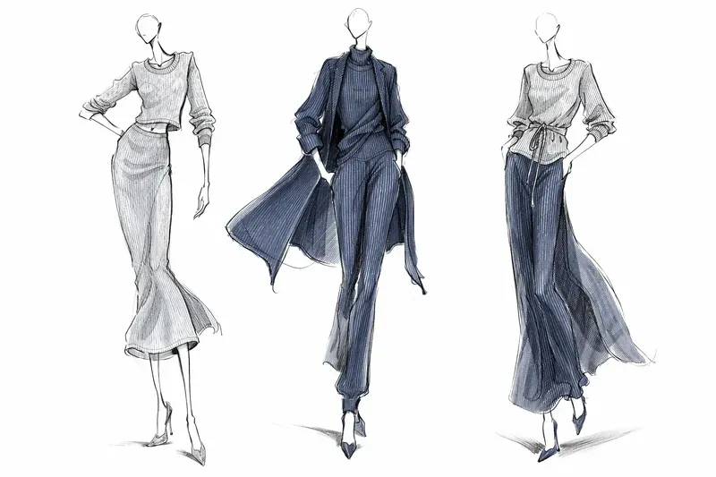 Fashion Book Look Sketches