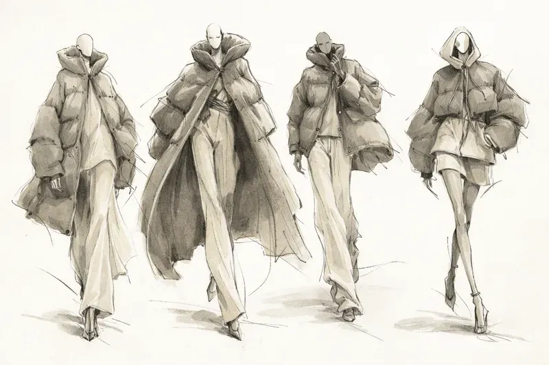 Fashion Book Look Sketches