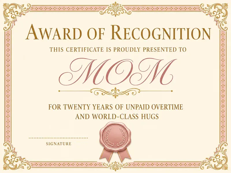 Funny Achievement Certificate Studios