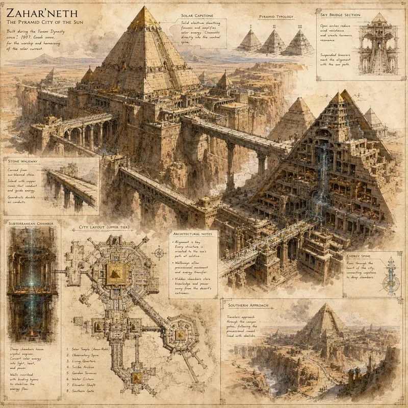 Fantasy Blueprint Worlds Art