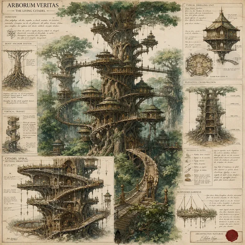 Fantasy Blueprint Worlds Art