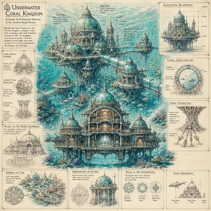 Fantasy Blueprint Worlds Art