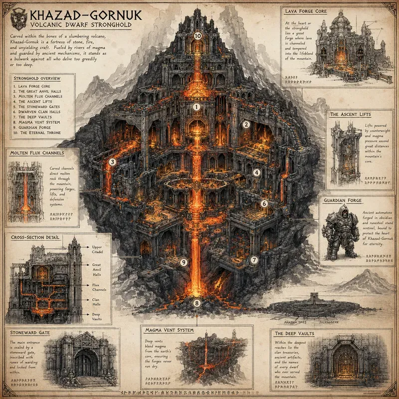 Fantasy Blueprint Worlds Art