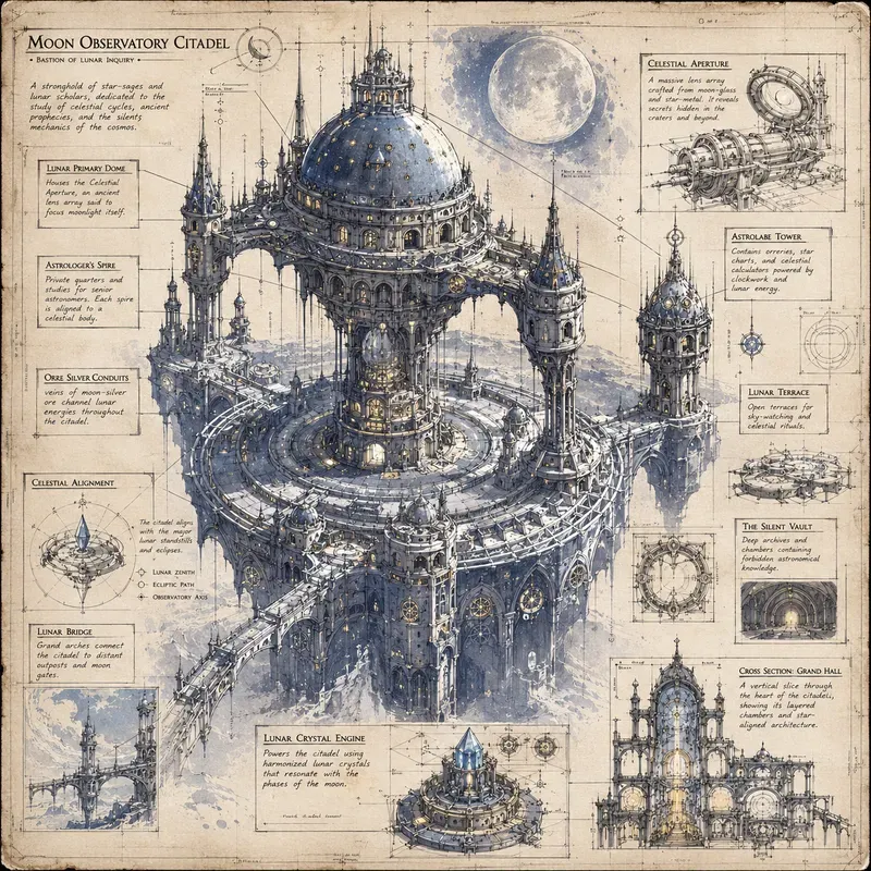 Fantasy Blueprint Worlds Art