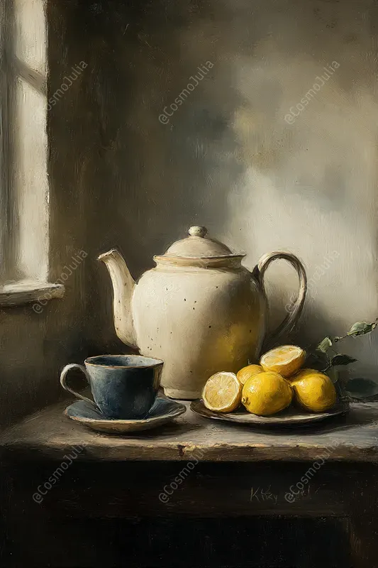 Farmhouse Still Life Oil Paintings
