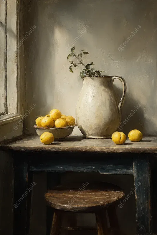Farmhouse Still Life Oil Paintings