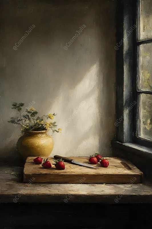 Farmhouse Still Life Oil Paintings